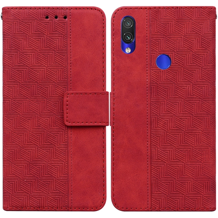 For Xiaomi Redmi Note 7S / Note 7 Geometric Embossed Leather Phone Case