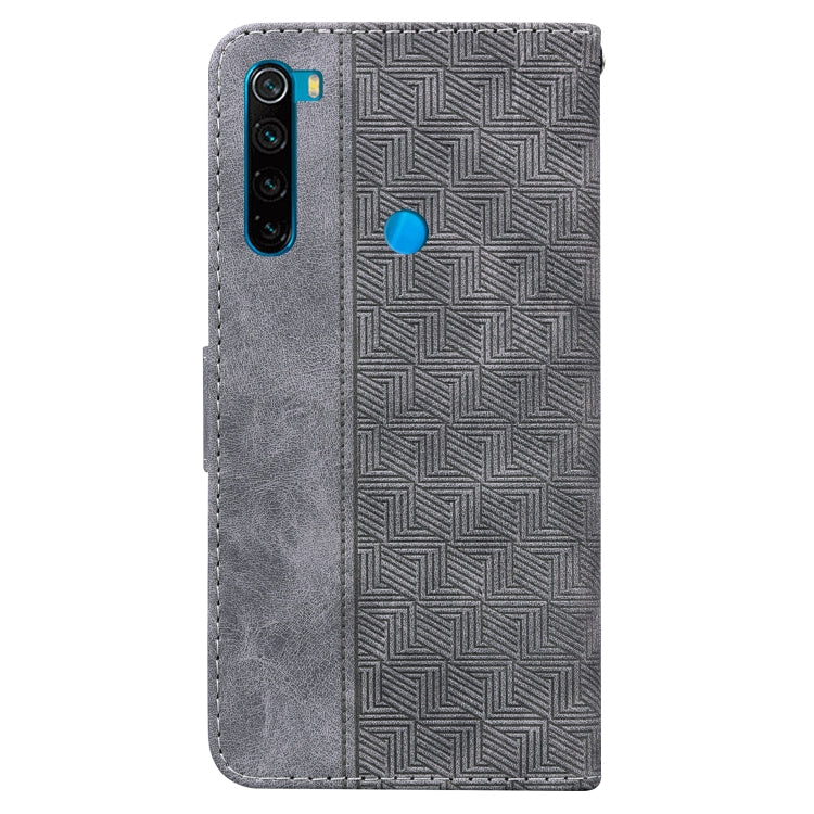 For Xiaomi Redmi Note 8 Geometric Embossed Leather Phone Case