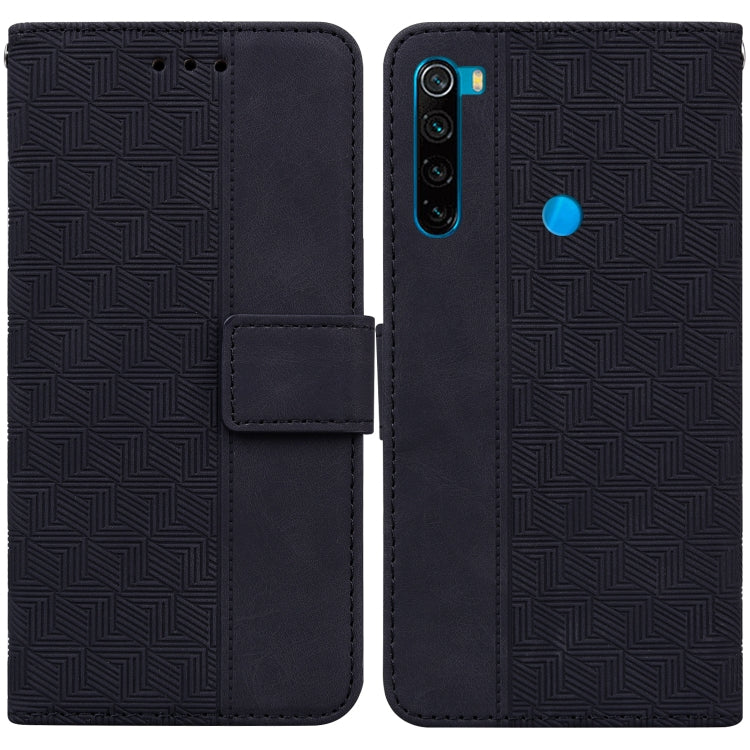 For Xiaomi Redmi Note 8 Geometric Embossed Leather Phone Case