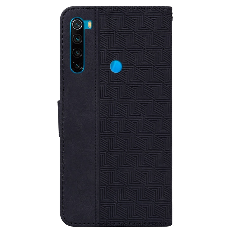 For Xiaomi Redmi Note 8 Geometric Embossed Leather Phone Case