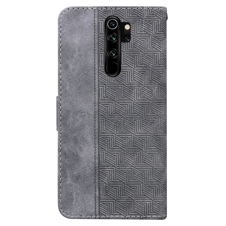 For Xiaomi Redmi Note 8 Pro Geometric Embossed Leather Phone Case