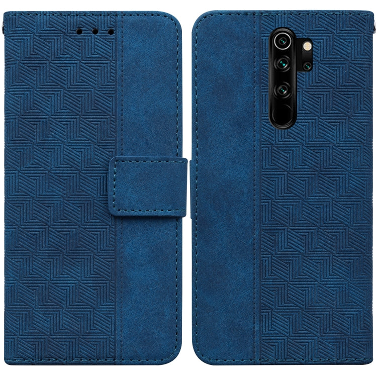 For Xiaomi Redmi Note 8 Pro Geometric Embossed Leather Phone Case