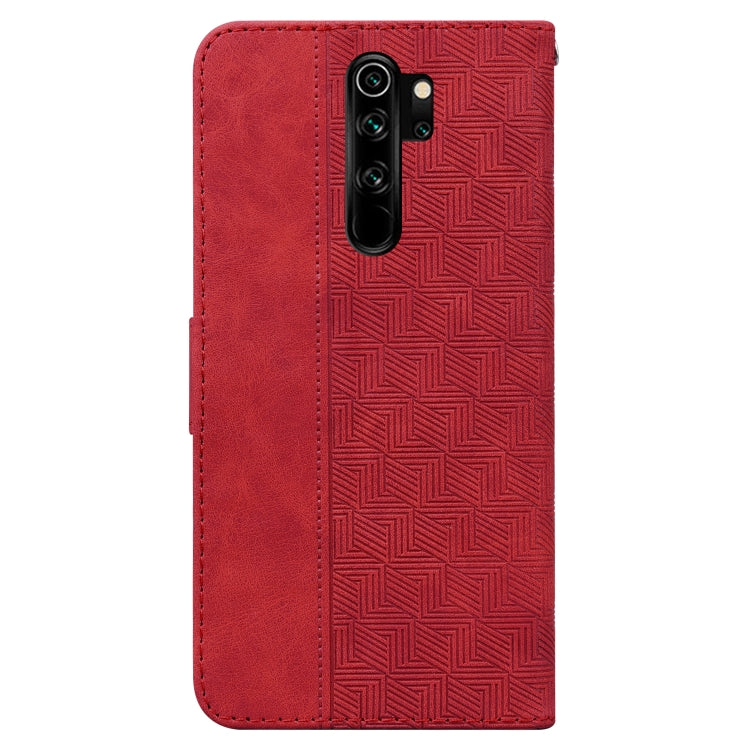 For Xiaomi Redmi Note 8 Pro Geometric Embossed Leather Phone Case