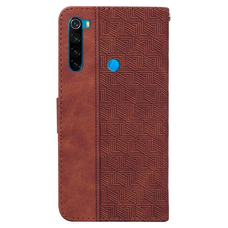 For Xiaomi Redmi Note 8T Geometric Embossed Leather Phone Case