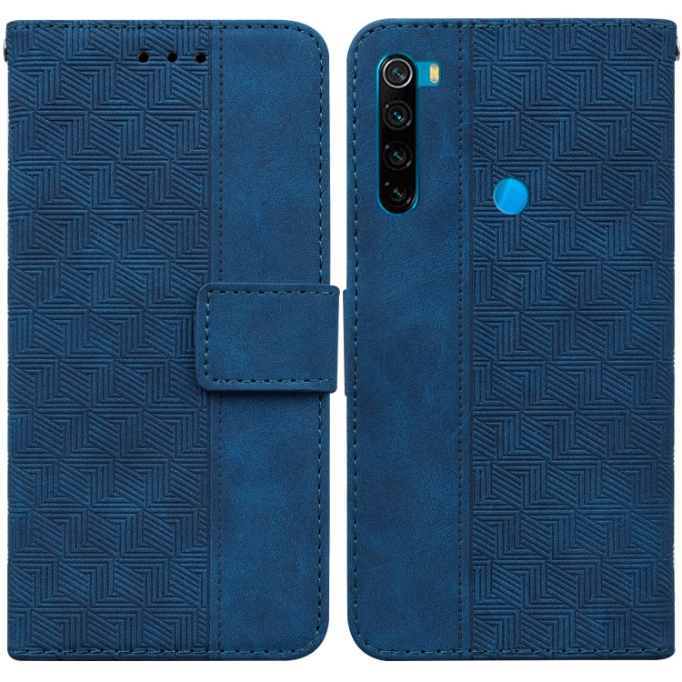 For Xiaomi Redmi Note 8T Geometric Embossed Leather Phone Case
