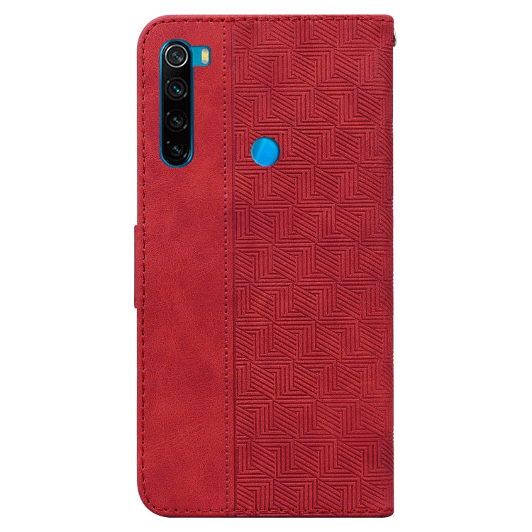 For Xiaomi Redmi Note 8T Geometric Embossed Leather Phone Case
