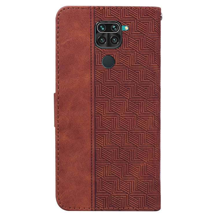 For Xiaomi Redmi Note 9 / 10X 4G Geometric Embossed Leather Phone Case