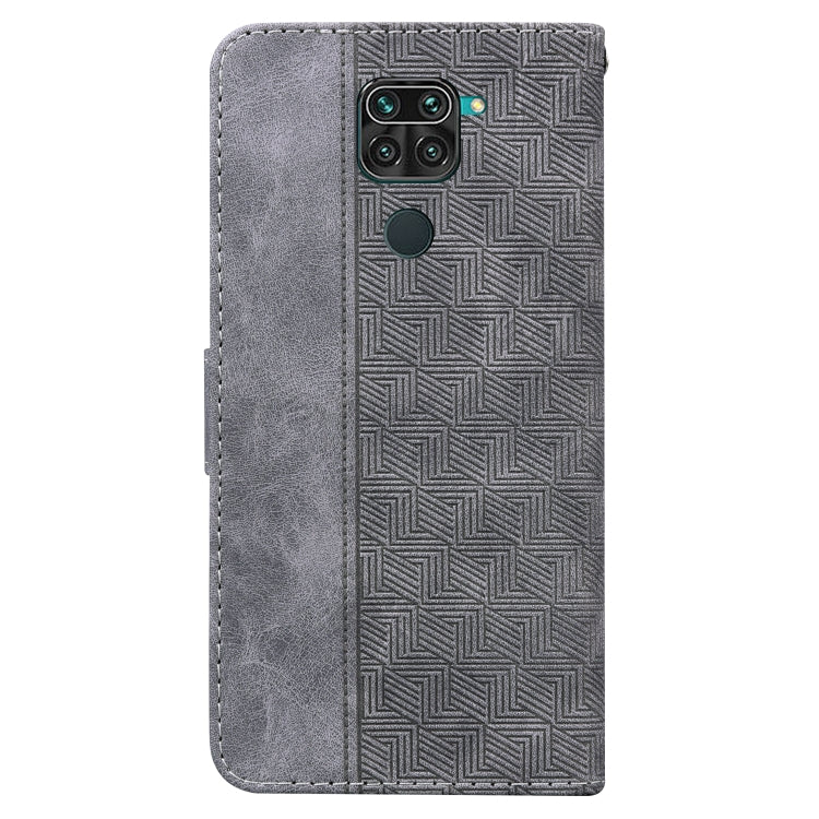 For Xiaomi Redmi Note 9 / 10X 4G Geometric Embossed Leather Phone Case