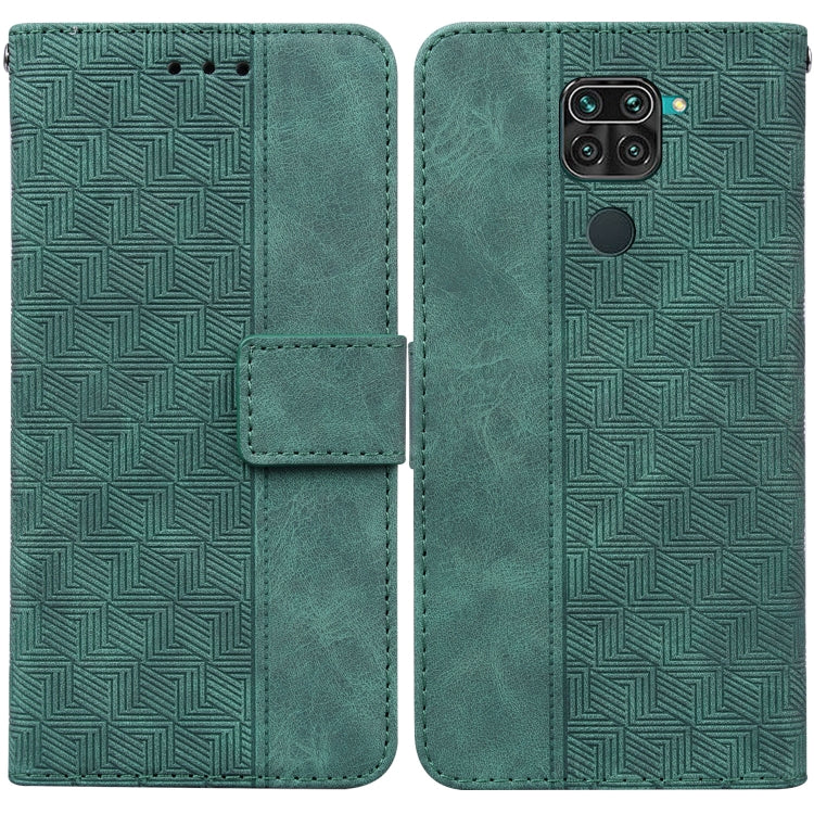 For Xiaomi Redmi Note 9 / 10X 4G Geometric Embossed Leather Phone Case