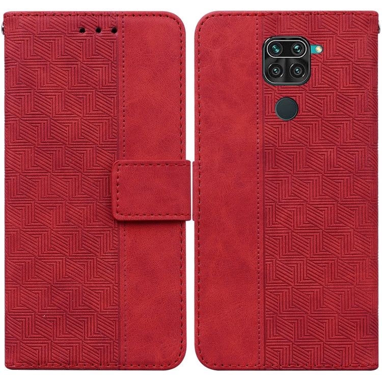 For Xiaomi Redmi Note 9 / 10X 4G Geometric Embossed Leather Phone Case