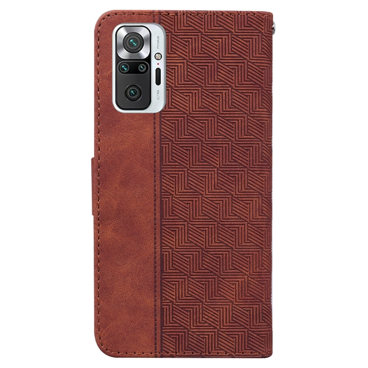 For Xiaomi Redmi Note 10 Lite Geometric Embossed Leather Phone Case