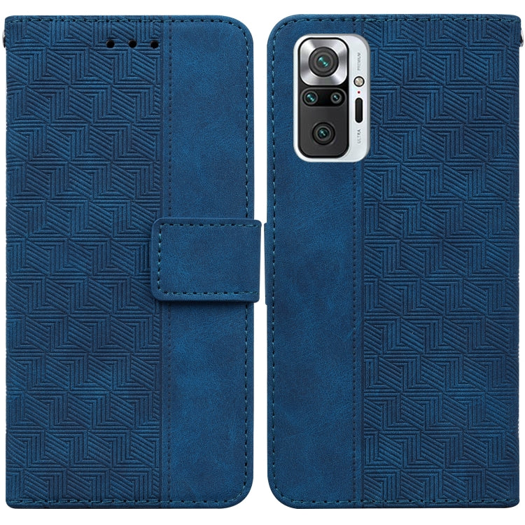 For Xiaomi Redmi Note 10 Lite Geometric Embossed Leather Phone Case