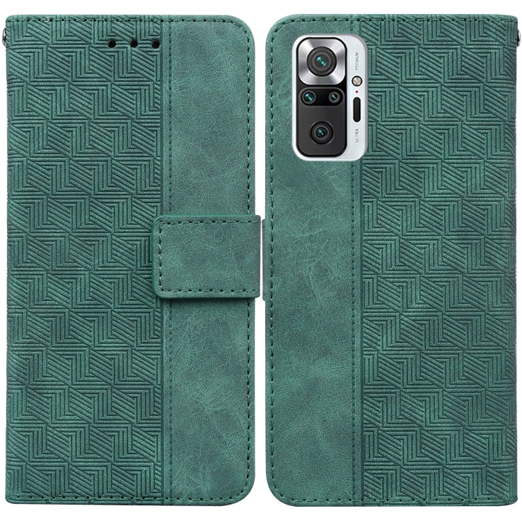 For Xiaomi Redmi Note 10 Lite Geometric Embossed Leather Phone Case
