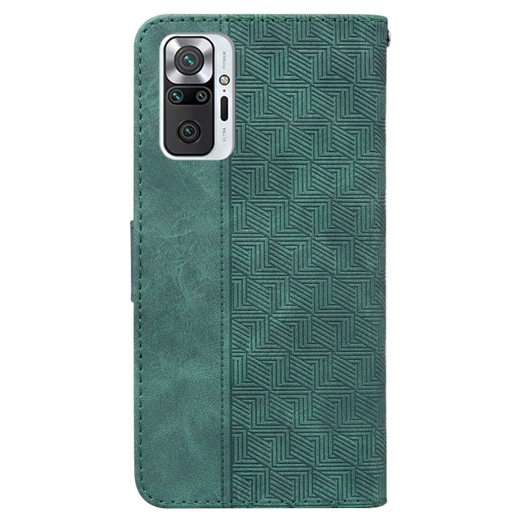 For Xiaomi Redmi Note 10 Lite Geometric Embossed Leather Phone Case