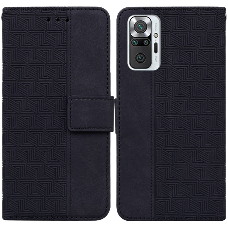 For Xiaomi Redmi Note 10 Lite Geometric Embossed Leather Phone Case