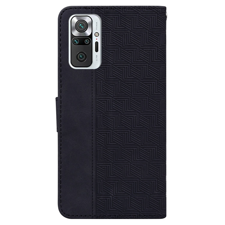For Xiaomi Redmi Note 10 Lite Geometric Embossed Leather Phone Case