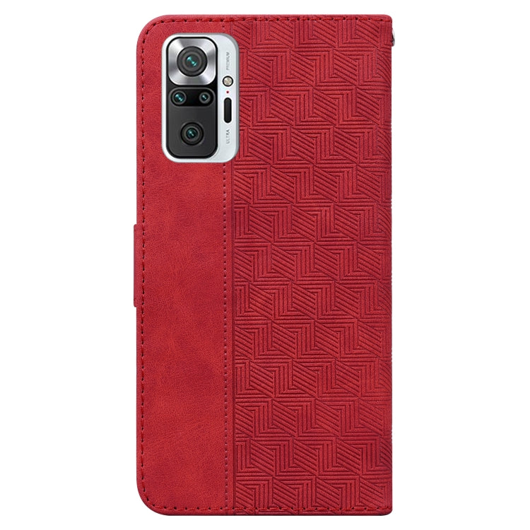 For Xiaomi Redmi Note 10 Lite Geometric Embossed Leather Phone Case