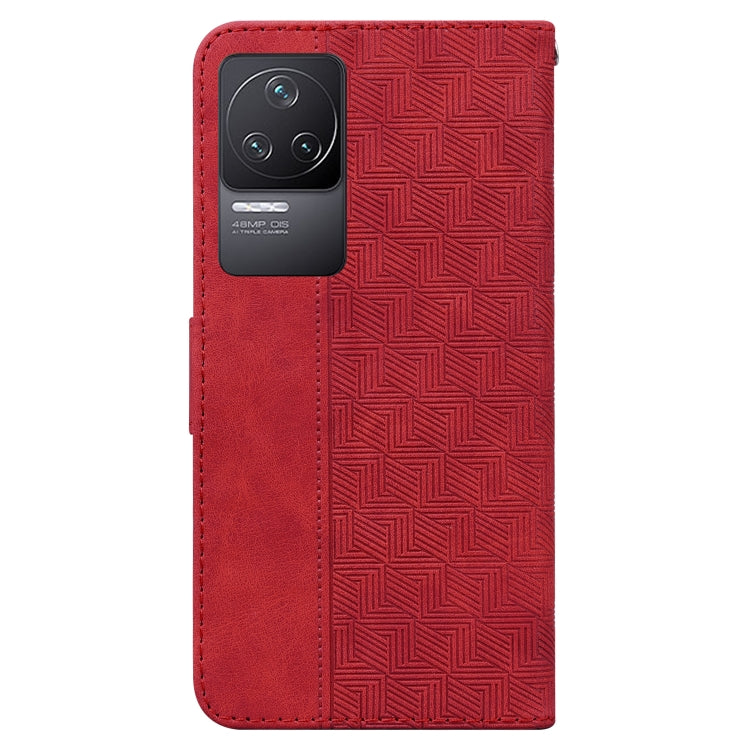 For Xiaomi Redmi K40S Geometric Embossed Leather Phone Case