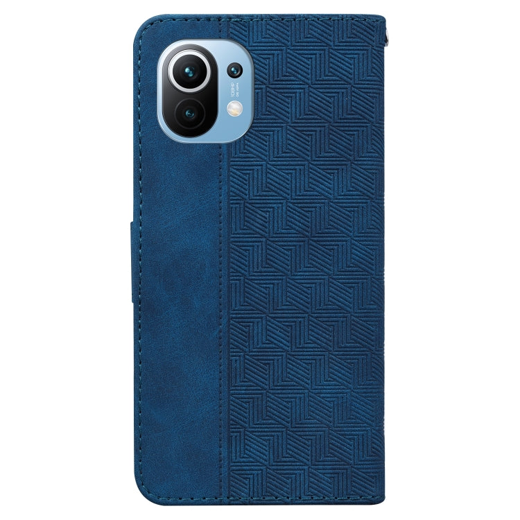 For Xiaomi Mi 11 Geometric Embossed Leather Phone Case