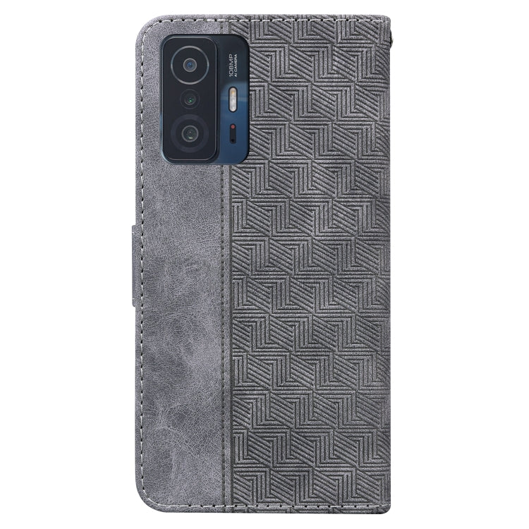 For Xiaomi Mi 11T / 11T Pro Geometric Embossed Leather Phone Case