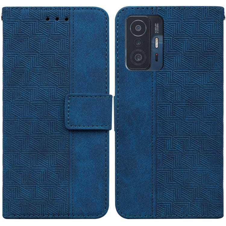 For Xiaomi Mi 11T / 11T Pro Geometric Embossed Leather Phone Case