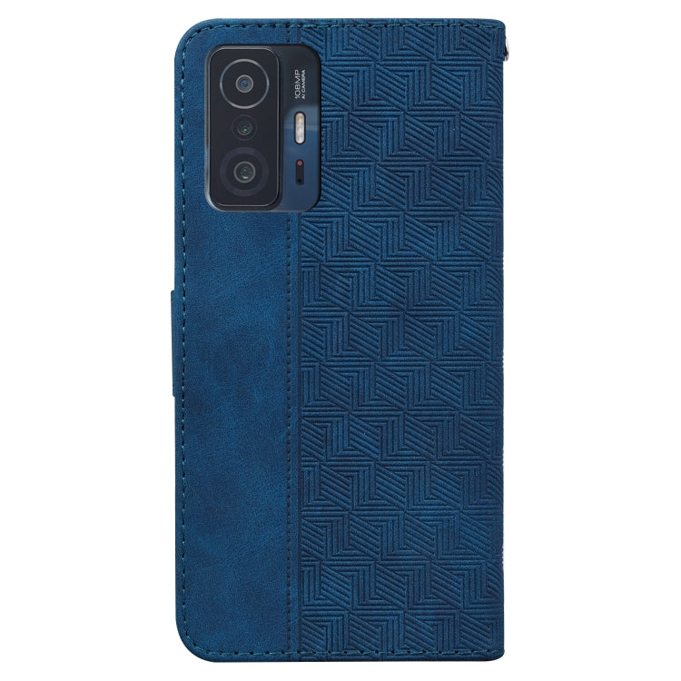 For Xiaomi Mi 11T / 11T Pro Geometric Embossed Leather Phone Case