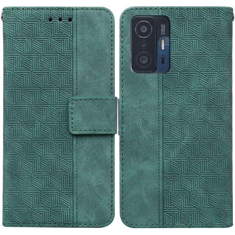 For Xiaomi Mi 11T / 11T Pro Geometric Embossed Leather Phone Case