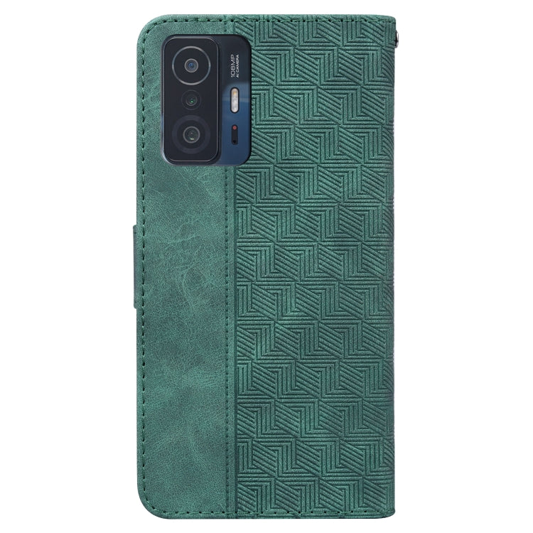 For Xiaomi Mi 11T / 11T Pro Geometric Embossed Leather Phone Case