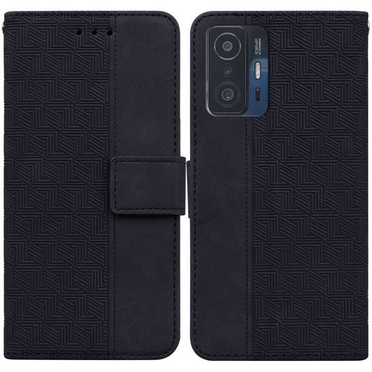 For Xiaomi Mi 11T / 11T Pro Geometric Embossed Leather Phone Case