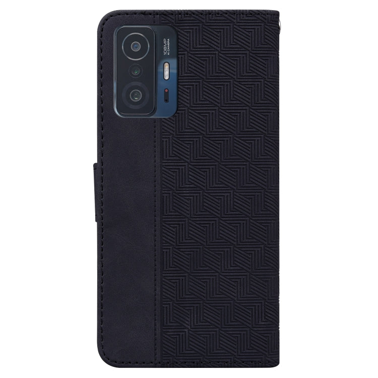 For Xiaomi Mi 11T / 11T Pro Geometric Embossed Leather Phone Case