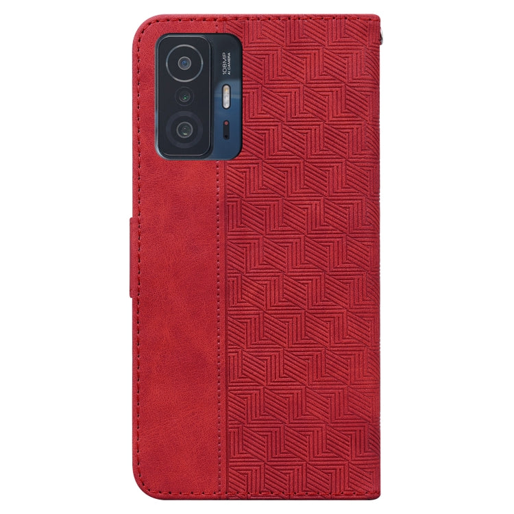 For Xiaomi Mi 11T / 11T Pro Geometric Embossed Leather Phone Case