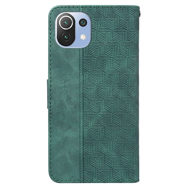 For Xiaomi Mi 11 Lite 5G / 4G Geometric Embossed Leather Phone Case