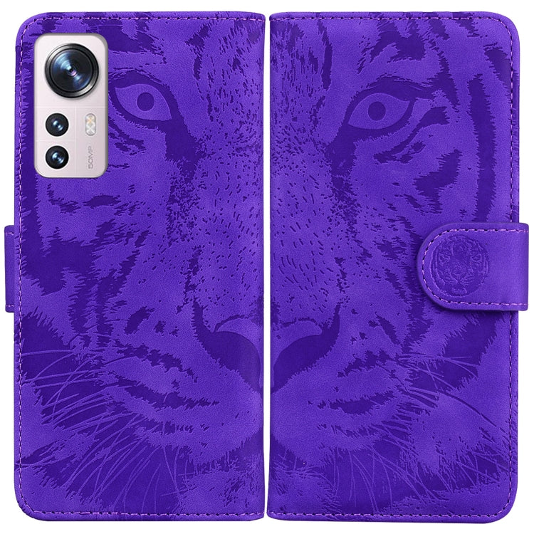For Xiaomi 12 / 12X Tiger Embossing Pattern Horizontal Flip Leather Phone Case