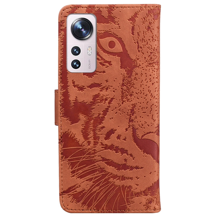 For Xiaomi 12 Pro Tiger Embossing Pattern Horizontal Flip Leather Phone Case