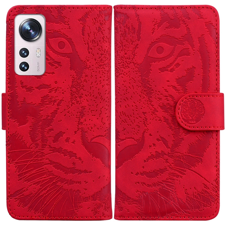 For Xiaomi 12 Pro Tiger Embossing Pattern Horizontal Flip Leather Phone Case