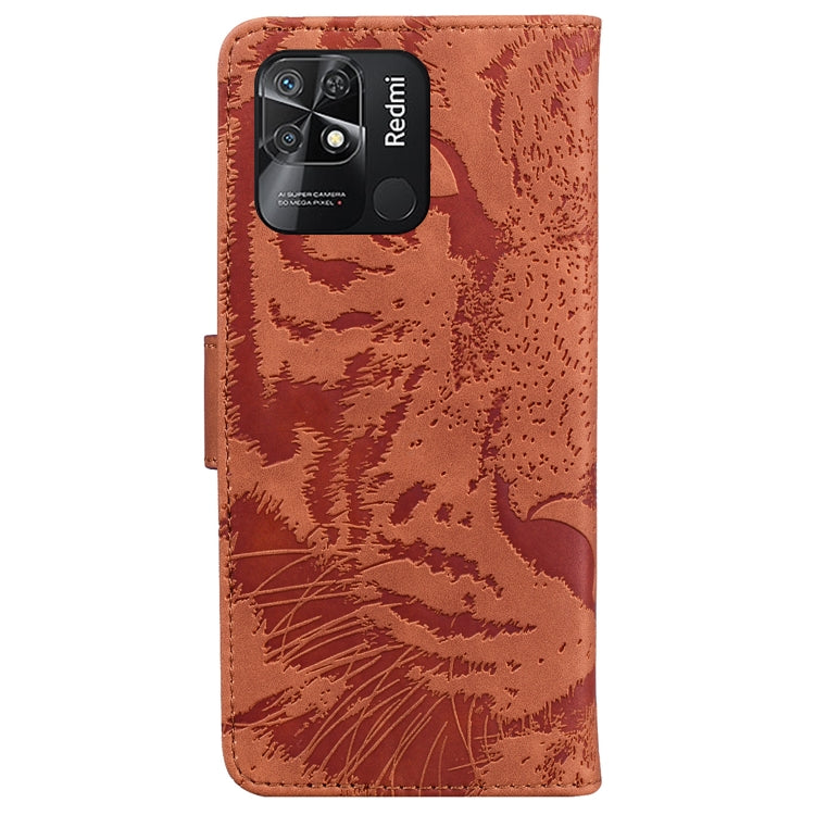 For Xiaomi Redmi 10C Tiger Embossing Pattern Horizontal Flip Leather Phone Case