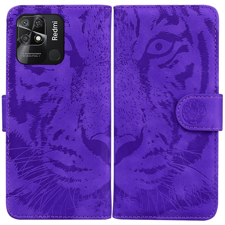 For Xiaomi Redmi 10C Tiger Embossing Pattern Horizontal Flip Leather Phone Case