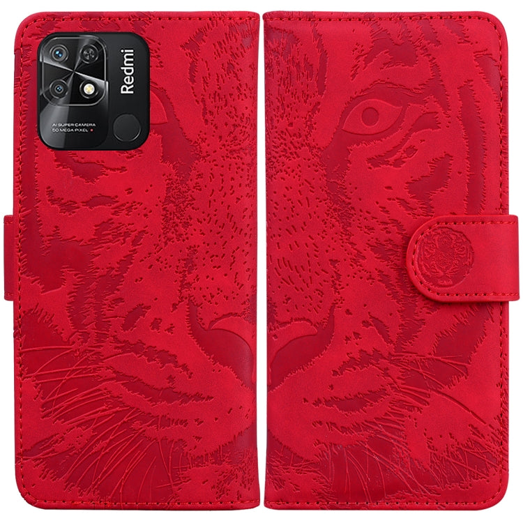 For Xiaomi Redmi 10C Tiger Embossing Pattern Horizontal Flip Leather Phone Case