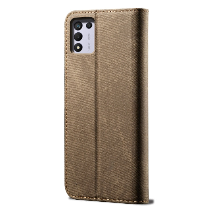 For OPPO Realme Q3T / K9S / Realme Q3s Denim Texture Casual Style Leather Phone Case