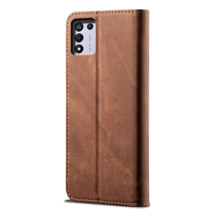 For OPPO Realme Q3T / K9S / Realme Q3s Denim Texture Casual Style Leather Phone Case