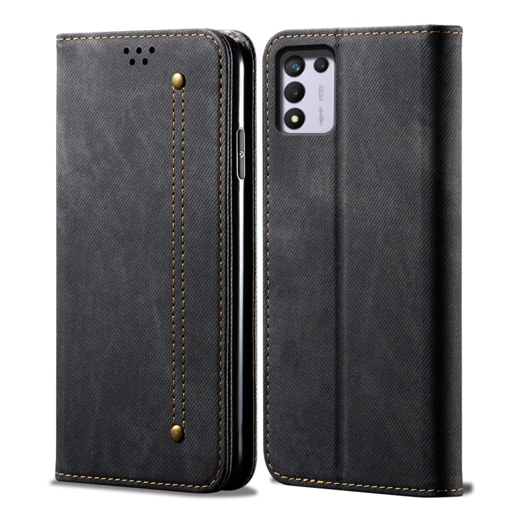 For OPPO Realme Q3T / K9S / Realme Q3s Denim Texture Casual Style Leather Phone Case
