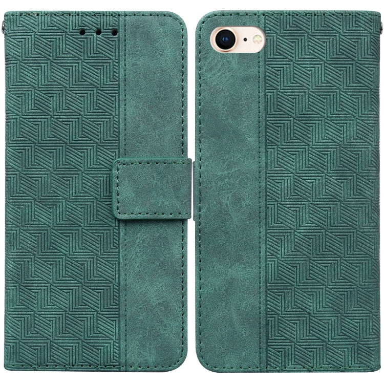 For iPhone SE 2022 / SE 2020 / 8 / 7 Geometric Embossed Leather Phone Case