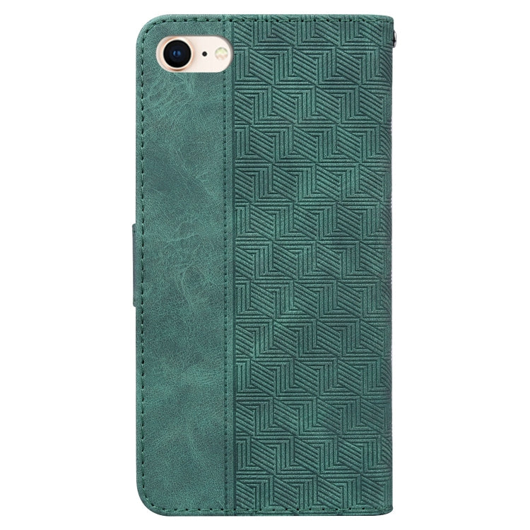 For iPhone SE 2022 / SE 2020 / 8 / 7 Geometric Embossed Leather Phone Case
