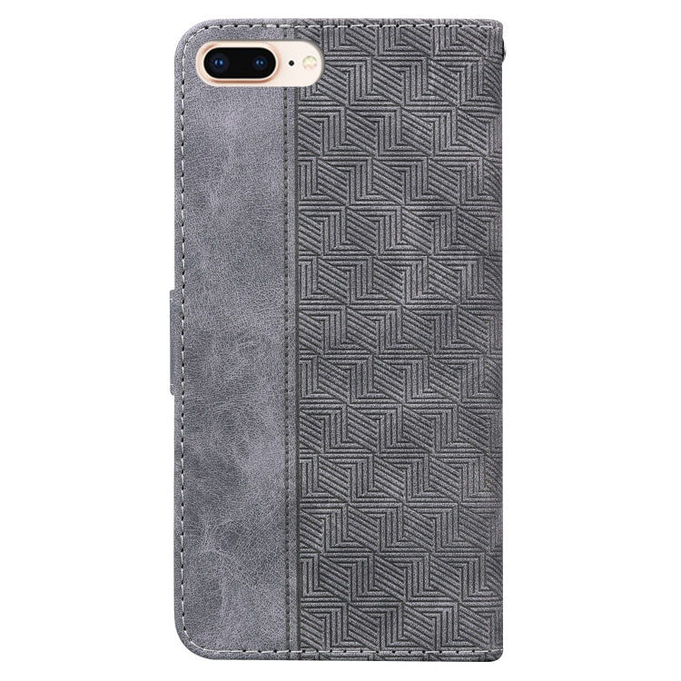 Geometric Embossed Leather Phone Case For iPhone 8 Plus / 7 Plus