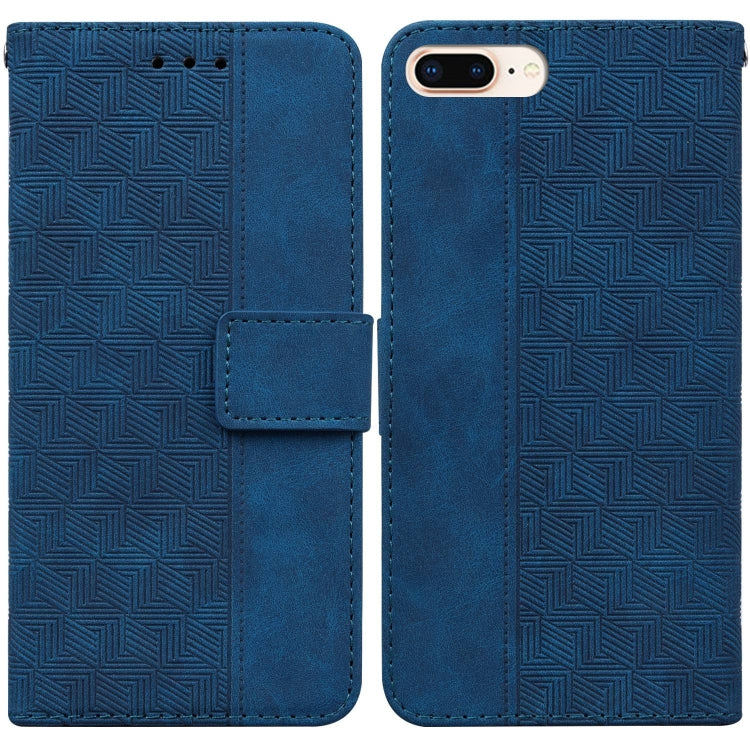 Geometric Embossed Leather Phone Case For iPhone 8 Plus / 7 Plus
