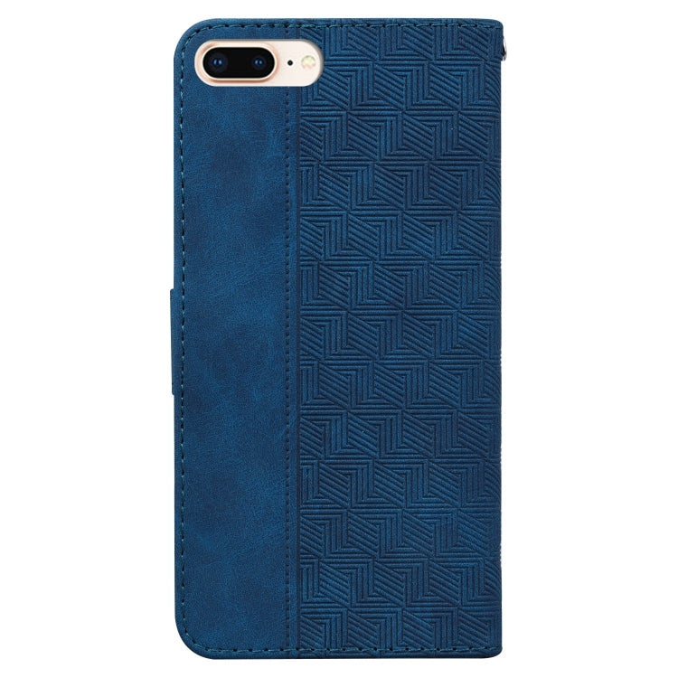 Geometric Embossed Leather Phone Case For iPhone 8 Plus / 7 Plus