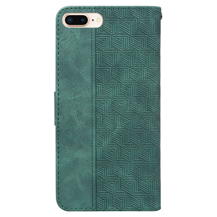 Geometric Embossed Leather Phone Case For iPhone 8 Plus / 7 Plus