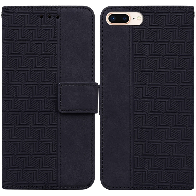 Geometric Embossed Leather Phone Case For iPhone 8 Plus / 7 Plus