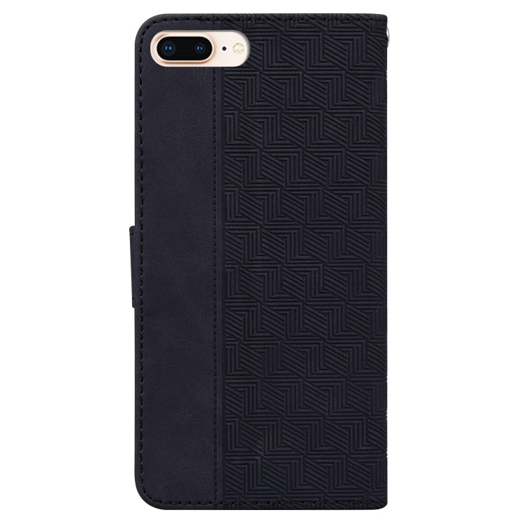 Geometric Embossed Leather Phone Case For iPhone 8 Plus / 7 Plus