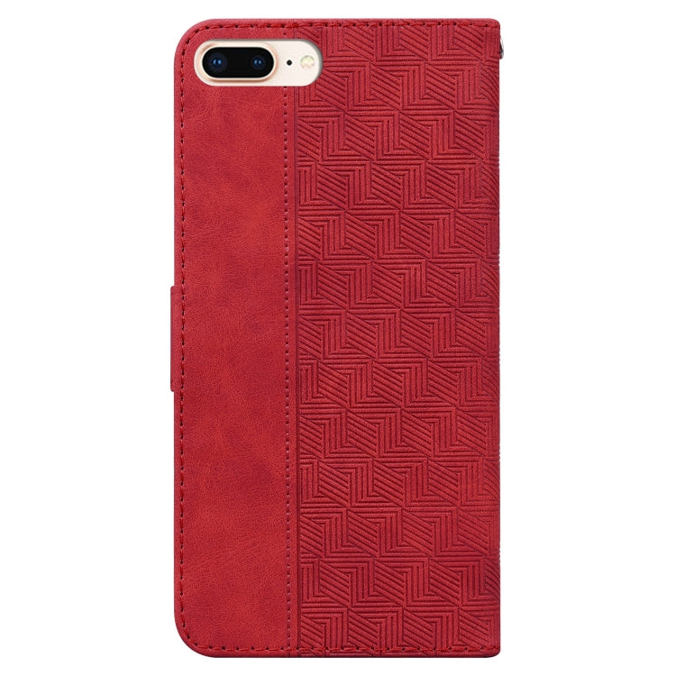 Geometric Embossed Leather Phone Case For iPhone 8 Plus / 7 Plus